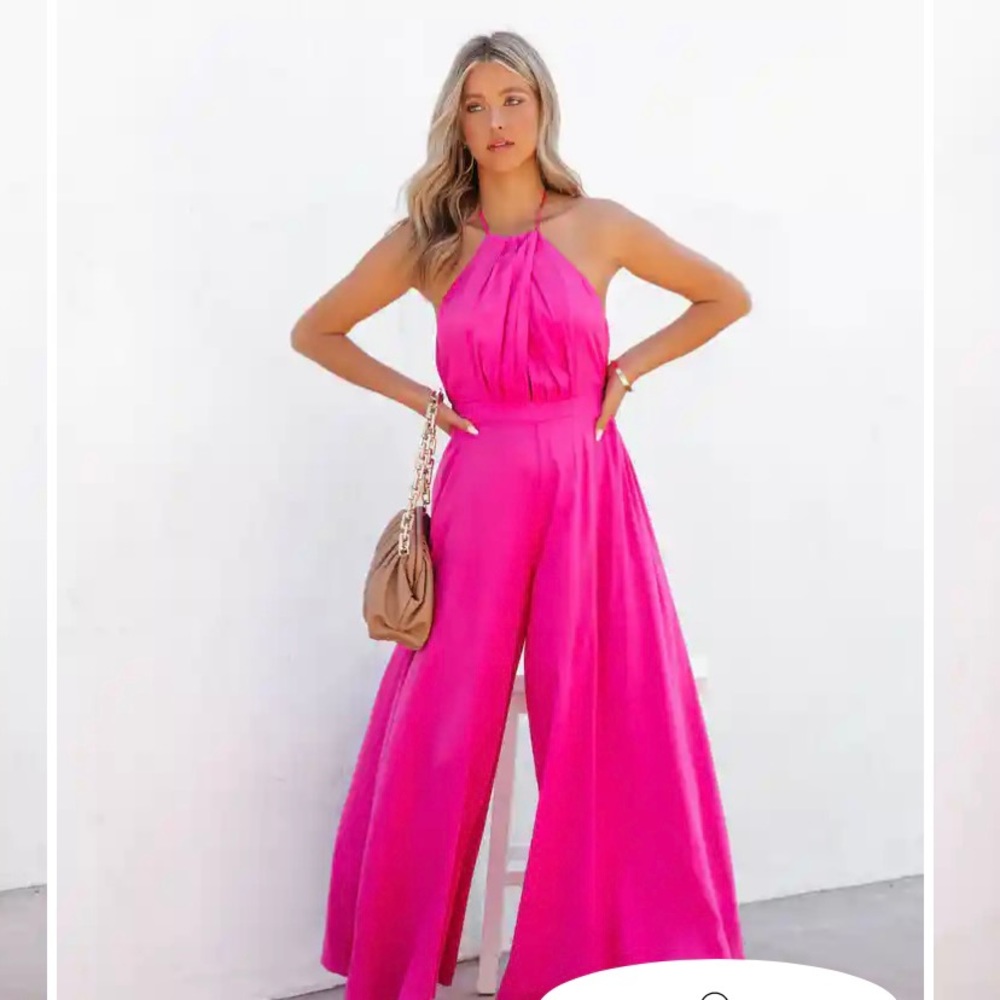 NWT VICI backless halter jumpsuit